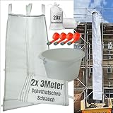 Schuttrutsche 6m | flexible 2X 3 Meter Schlauch, hohe Stabilität, einfache...