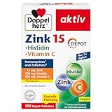 Doppelherz Zink 15 + Histidin + Vitamin C -15 mg Zink als Beitrag für die...