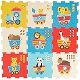 Bieco Puzzlematte, 18 tlg. | Spielmatte Baby | XXL Puzzle Kinder | Krabbeldecke...