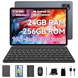 BESTTAB Android 14 Tablet 10 Zoll, 24GB RAM+256GB ROM(2TB TF), 1920 * 1200 FHD...
