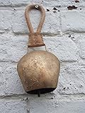 Deko-Impression Wunderschöne Kuhglocke, Eisen brossiert, Edelrost, 25 cm,...
