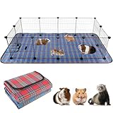 Mfsdai Meerschweinchenkäfig mit Zwei Leicht zu Reinigenden Pads,0,74 m²...