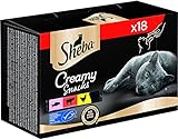 Sheba Katzensnacks Creamy Snacks, 18 praktische Katzenleckerli Sticks, 18x12g (1...