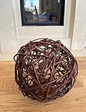 Weidenkugel, Deko-Kugel aus geflochtener Weide, Farbe:Braun, Durchmesser:26 cm,...