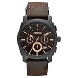 Fossil Machine uhr für Herren, Chronographenwerk mit Edelstahl- oder...