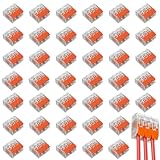 40 Stück Kabelklemmen Elektro, Verbindungsklemmen 3 Polig, Klemmen Für...