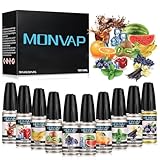 MONVAP Ohne Nikotin, 10er/Pack für Vape Starterset, 10 Stück