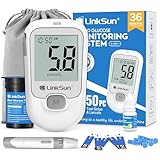 LinkSun G-425-1 Blutzuckermessgerät, Zuckermessgerät mit 50 Teststreifen, 50...