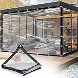 Plane Durchsichtig für Außenbereich 2 * 3m,Transparente Plane,Wasserdicht...