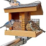 STAFECO® Vogelfutterhaus Vogelhaus für Balkon wetterfest Futterhaus Handarbeit...