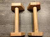 2× Liegestützgriffe aus Holz – Push-Up Bars & Parallettes für Calisthenics,...