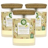 3 x Air Wick Duft Stimmungskerze je 185g Vanilleblüte & feine Mandel im Glas