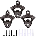 3 Pack Gusseisen Wandflaschenöffner mit Schrauben, Vintage Bier Flaschenöffner...