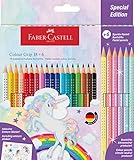 Faber-Castell 201543 Colour Grip Buntstifte für Kinder, 24er-Buntstifte-Set, 6...