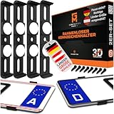 GENMAG® Kennzeichenhalter Rahmenlos [Legal & Universal] Nummernschildhalterung...