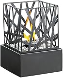 Carlo Milano Dekofeuer Garten: Tisch-Deko-Feuer Feng Shui mit Steingarten (Deko...