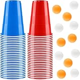 Bierpong Becher Set, 500ML Beerpongbecher Enthält 50 Becher und 12...