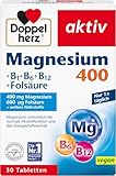 Doppelherz Magnesium 400 + B1 + B6 + B12 + Folsäure - Magnesium unterstützt...