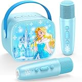 Braxel Karaoke Maschine mit 2 Bluetooth Mikrofon Kinder, Weihnachts Geschenke...