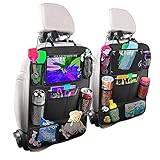 BillyBath Rückenlehnenschutz Auto Kinder mit 10 Zoll iPad/Tablet-Tasche, 600D...