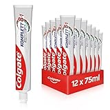 Colgate Zahnpasta Komplett Ultra Weiß, 12er Pack (12 x 75 ml) - Zahncreme für...