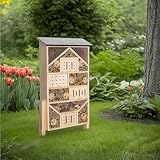 Navaris Insektenhotel groß wetterfest XXL - Mit Metall-Dach - Bienenhotel -...