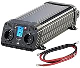 revolt Sinuswechselrichter: 12-V-Wechselrichter auf 230 Volt, USB-A und -C,...