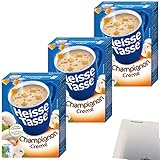 Erasco Heisse Tasse Champignon Creme Suppe 3er Pack (9 Beutel a 14g) + usy Block