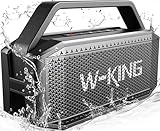 W-KING Bluetooth Lautsprecher Boxen Groß, 60W(100W Spitze) IPX6 Musikbox...