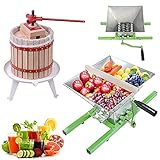 Set 12L Obstpresse Weinpresse Saftpresse Mechanisch mit Pressentuch und 7L...
