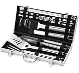 ROMANTICIST 20pcs Edelstahl Grillzubehör Tool Set，Grill Zubehör Set ...