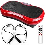 Vibrationsplatte mit Ultra leiser Motor, 120 Stufen + 10 Trainingsprogramme,...