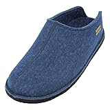 HAFLINGER Flair Smily Filzpantoffeln aus Wollfilz Hausschuh Jeans, Gr. 41