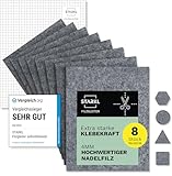 Filzgleiter selbstklebend zum Zuschneiden I 8 Stück 16 x 20cm - 4mm I...
