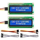 FREENOVE I2C IIC LCD 1602 Module (2 Pack), New Type TWI Serial 16x2 Display,...