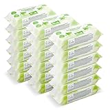 by Amazon Fresh Baby Feuchttücher, Hergestellt aus 100 % pflanzlichen Fasern,...