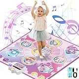 Einhorn Tanzmatte für Kinder, Musikmatte mit Bluetooth, 6 Spielmodi und...