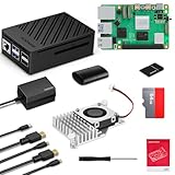 SANOOV Raspberry Pi 5 16GB Kit 64GB Edition mit Active Cooler, Pi 5 16GB Board,...
