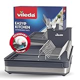 Vileda Abtropfgestell Geschirr - Platzsparendes Design mit Besteckhalter -...