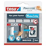 tesa Powerstrips CLICK - Klett-Klebepads zum An- und Abklicken von Bilderrahmen...