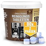 80 x 2-Phasen Reinigungstabletten für Jura Kaffeevollautomaten - Coffeeano...