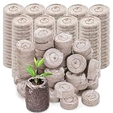 GOTVUGE 50 Stück Kokoserde-Quelltabs 30mm – Anzuchtset für Pflanzen, Gemüse...