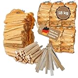 Landree Anfeuerholz, Anzündholz 18 kg (6 Netze a 3 kg) ca 20cm Scheitlänge,...
