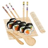 ZFYQ Sushi Set, 9-teilig, Sushi Maker Enthält 2 Rollmatten, 5 Paar...