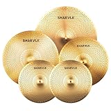 Cymbal Set mit geringer Lautstärke 14' HiHat+16' Crash+18' Crash+20' Ride...