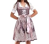 Lifos 0300 Dirndl Germandress 2Tlg. Oktoberfest Gr.34 bis 52 (40, Weinrote-Rosa)
