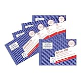 AVERY Zweckform 1735-5 Quittungsblock (A6 quer, 2x40 Blatt, mit Durchschlag,...