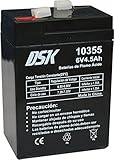 DSK 10355 - Versiegelte wiederaufladbare AGM-Bleibatterie 6V mit 4,5Ah. Ideal...