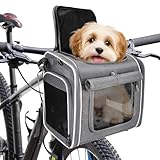 4-in-1 Hundekorb für Fahrrad, Hundekorb Fahrrad Vorne bis 8KG, Erweiterbarer...