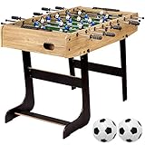 GAMES PLANET Tischfussball „Belfast“, klappbar, Farbe: Holzdekor hell,...